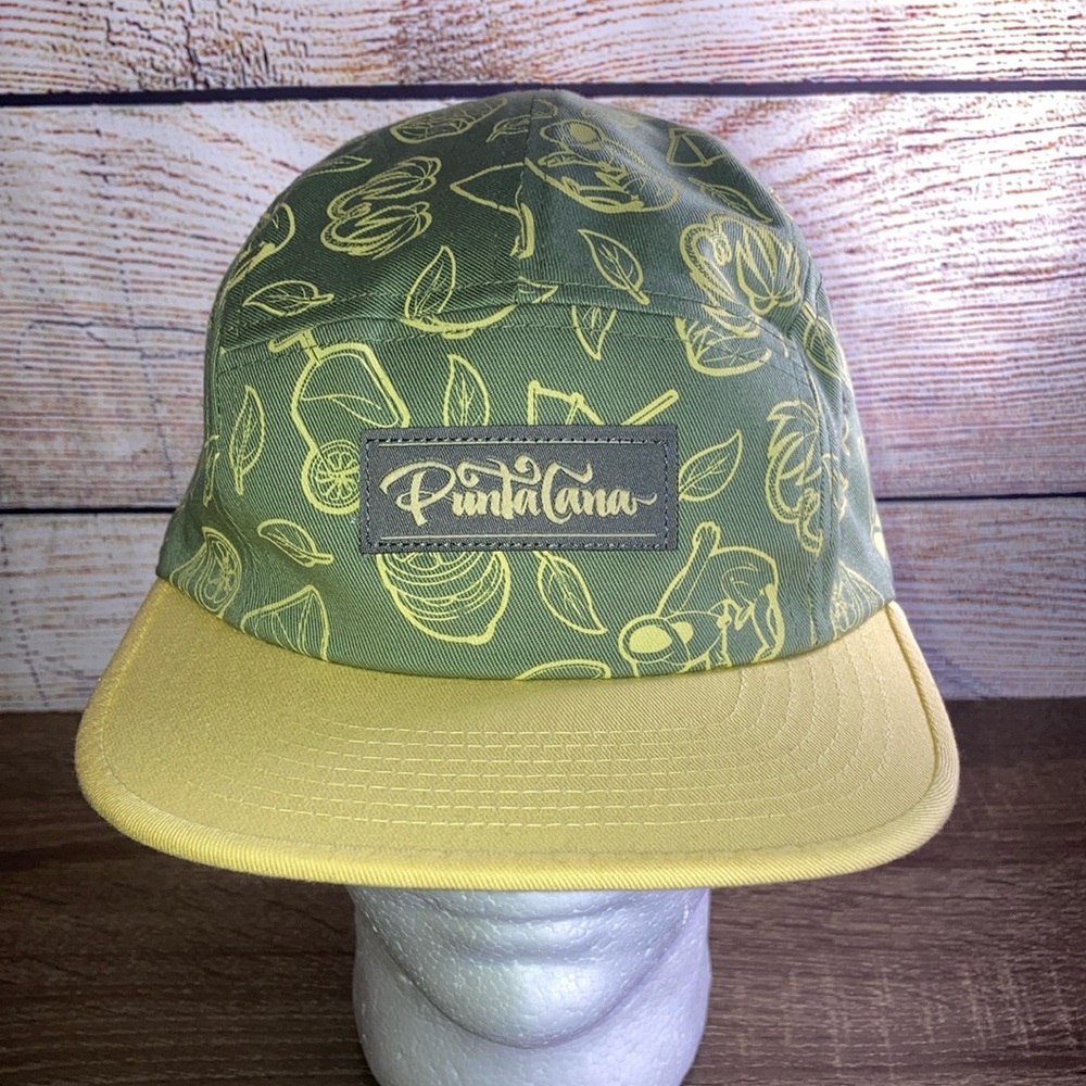EUC Mens Witt Yellow & Olive Green OSFA Punta Cana Hat